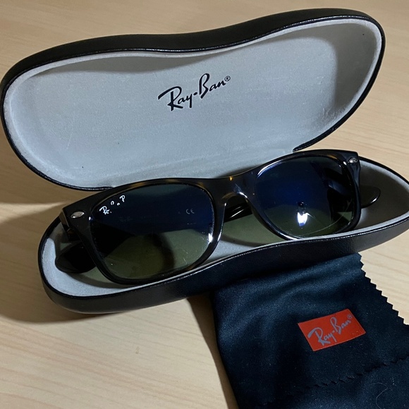 ?RAY-BAN POLARIZED GRADIENT NEW WAYFARER SUNGLASSES TORTOISE FRAME CASE & CLOTH main image 7